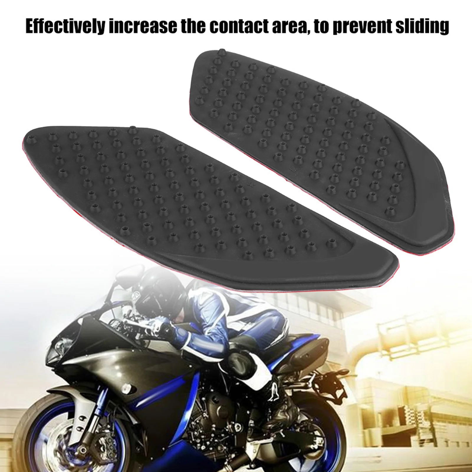 

Fishbone Decal Fuel Grip Pad Traction Pads Motorcycle Gas Side Fuel Grip Pad With Fishbone Decal for R1 09-14