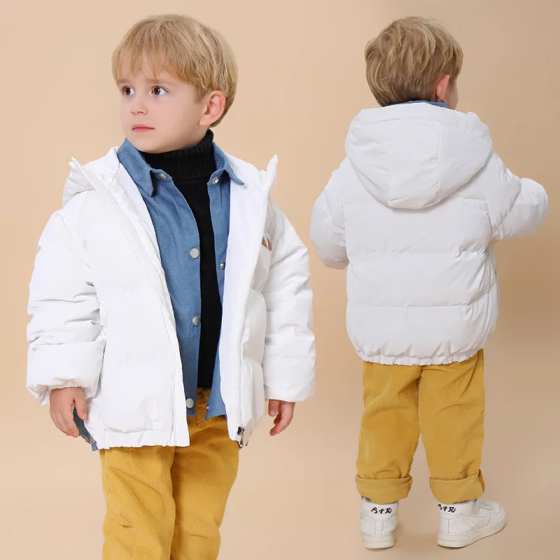 

90 down children's Down jacket, wash free, boys and girls' baby, winter thickening, two white duck down coats