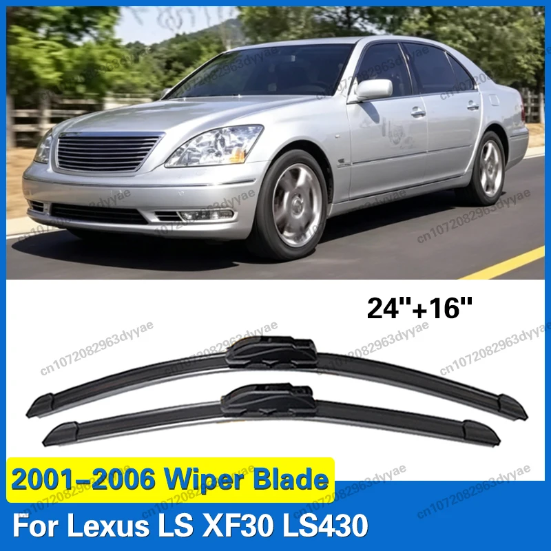 

2pcs For Lexus LS XF30 LS430 2001 2002 2003 2004 2005 2006 Front Windshield Wiper Blades 24"16" Windscreen Window Accessories
