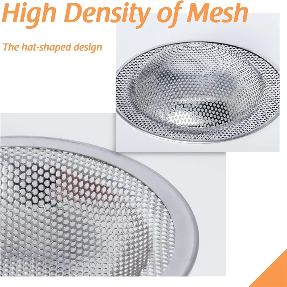 Kitchen Sink Strainer Drain Protector Waste Filter Plug Hole Hair Catcher Stopper for Bathroom Bathtub Shower Mesh Hole Cover