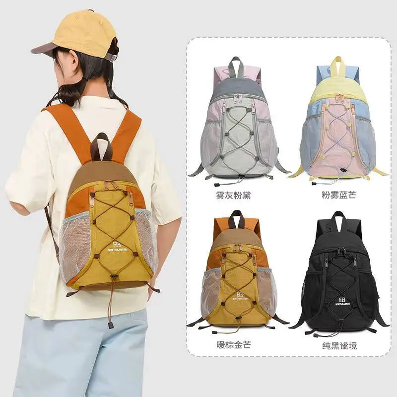 Everyday Laptop Backpack Commuter Daypack With Cute Color Block Slim Tear Resistant Bag Travelling College Hiking Sports