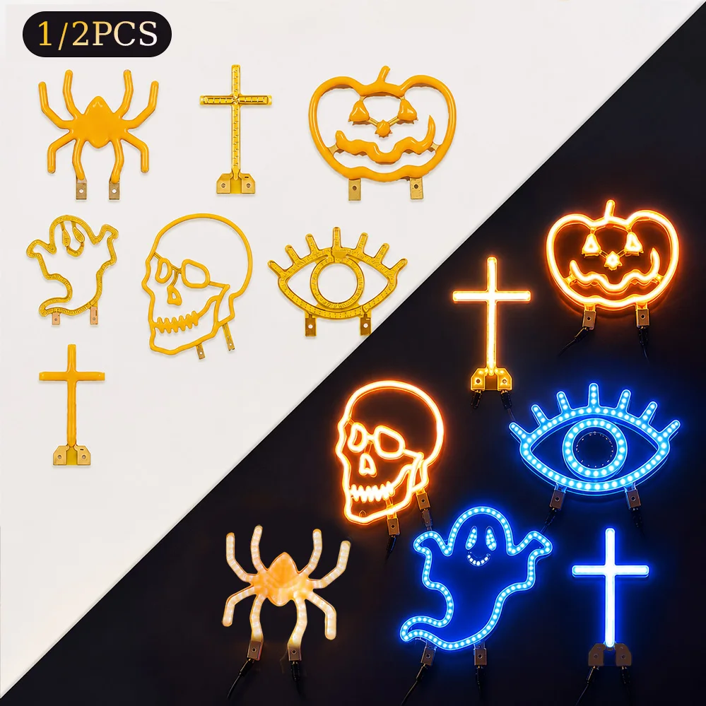 2-1pcs LED Filament 3V Safe Low Voltage Holiday Pattern Atmosphere Light Neon Light Birthday Christmas Party Light Accessories