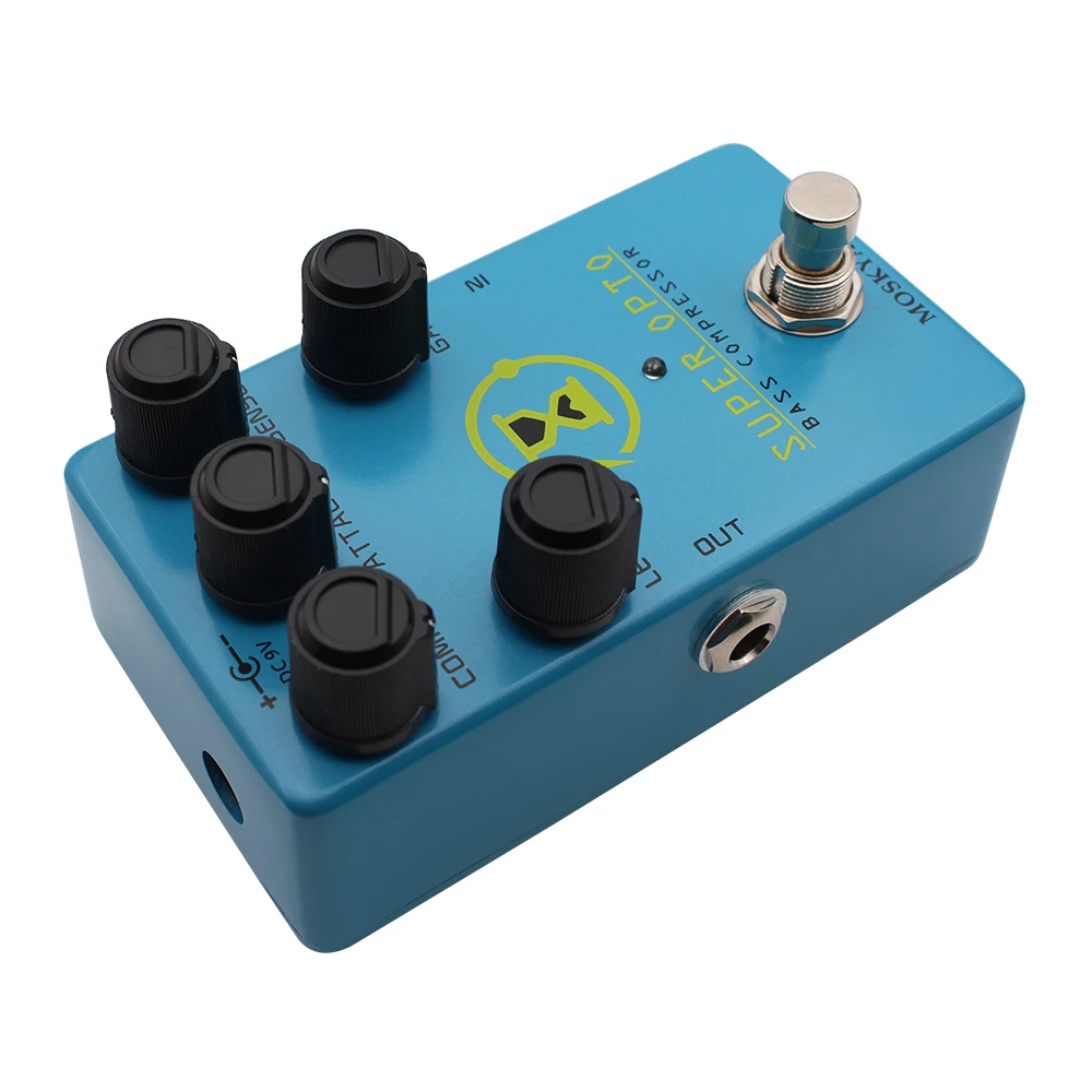 Mosky スーパー OPTO ベース オプティカル コンプレッサー エレクトリック ベース用 トゥルー バイパス、コンプ ゲイン コントロール付きアナログ コンプレス ベース ペダル