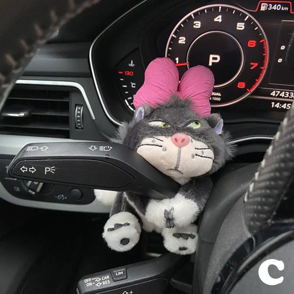 لطيف القطيفة هريرة سيارة الحلي السيارات الداخلية سهلة التركيب الزينة الزخرفية ألعاب من القطيفة شخصية السيارات الداخلية