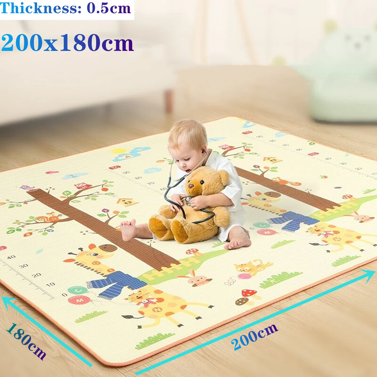 200 cm X 180 cm Tappetino da g - Kids Education Allowance recensione e prezzo