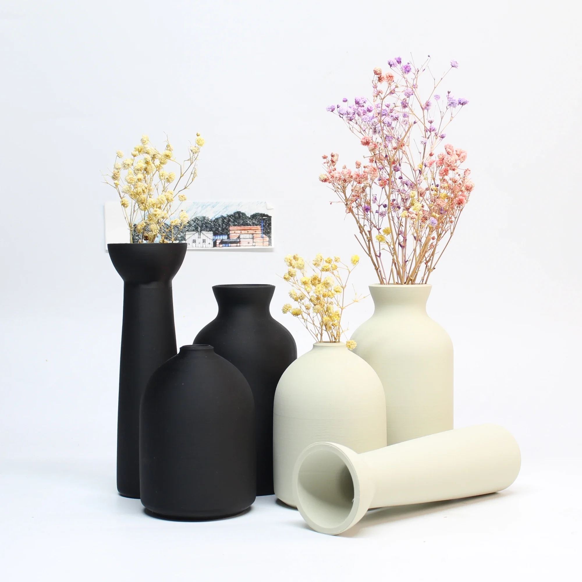 3-Piece Art Vase Set, Bohemian Vase, Office Vase Ornaments, Home Decoration Vase Ikebana vase Vase for flowers Floral vase Vase