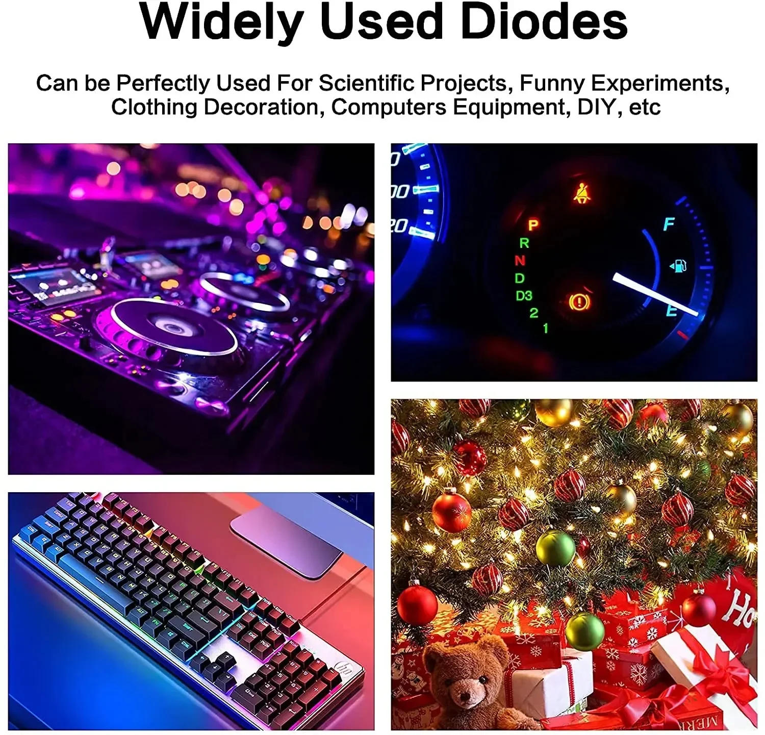 100 Stuks F5 Led Diode 5Mm Super Helder Led Blauw Groen Rood Geel Wit Licht Emitting Leds Kit