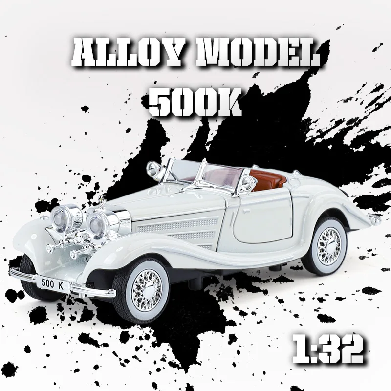 

1:32 Luxury vintage car 500K alloy model, exquisite desktop ornaments, the best collection for car model enthusiasts