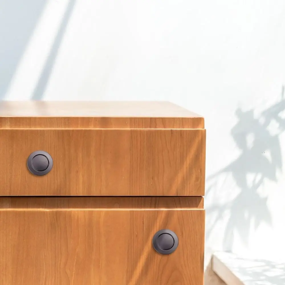 Minimalist Zinc Alloy Door Handle Pop-up Unique Bouncing Handle Embedded Spring Invisible Wardrobe Cabinet Knobs Household