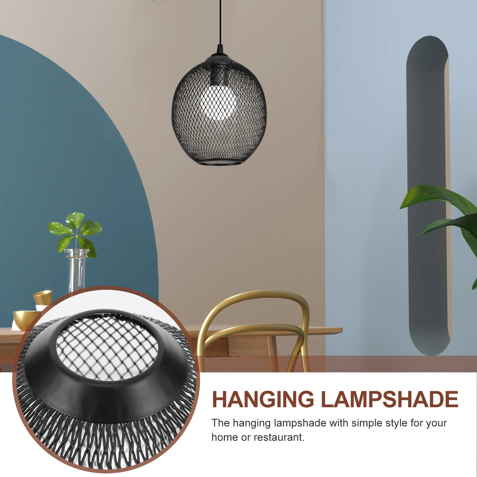 

Hollow-Out Geometric Lamp Shade Iron Wire Mesh Metal Light Cover Pendant Lamp Shade for Home Hotel Restaurant Decorative Light