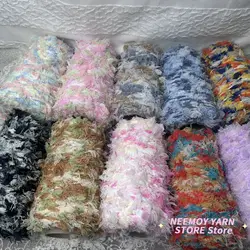250g/drum Fish Tail Yarn Small Ponytail Yarn Bean Thread Fine Thread Hand Woven Scarf Hat Soft and Fancy Yarn Crochet Thread