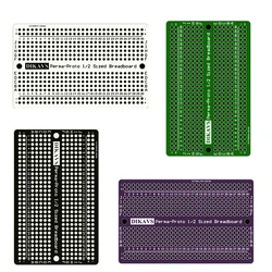 Placa prototipo Pcb de doble cara para Arduino, placa de pruebas soldada, tamaño 1/2, 4 paquetes, Multicolor