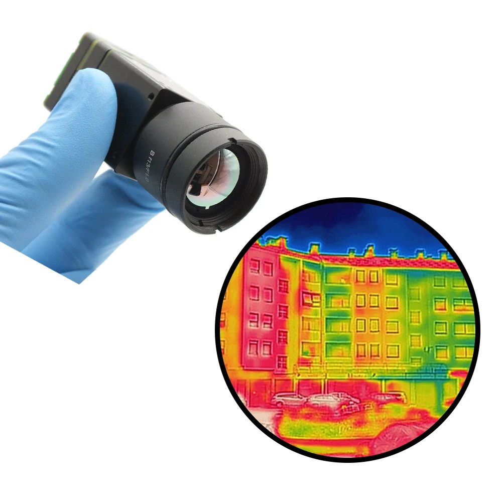 RCIR22640 아날로그 카메라 9.1mm 렌즈 640*512 USB 돔 CMOS 센서 H.265 비디오 압축 열화상 모듈