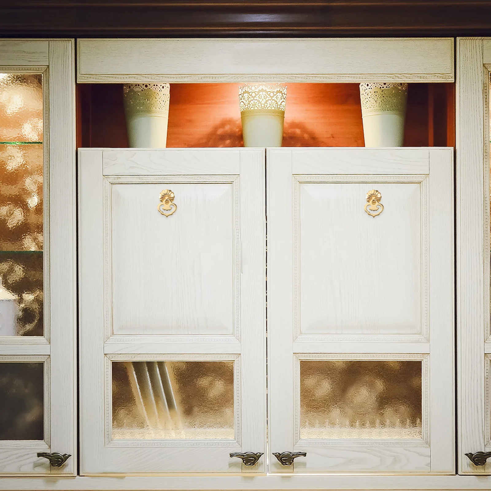 

Chinese Style Brass Drawer Pull For Cabinet Wardrobe Tea Canister Furniture Handle Replacement