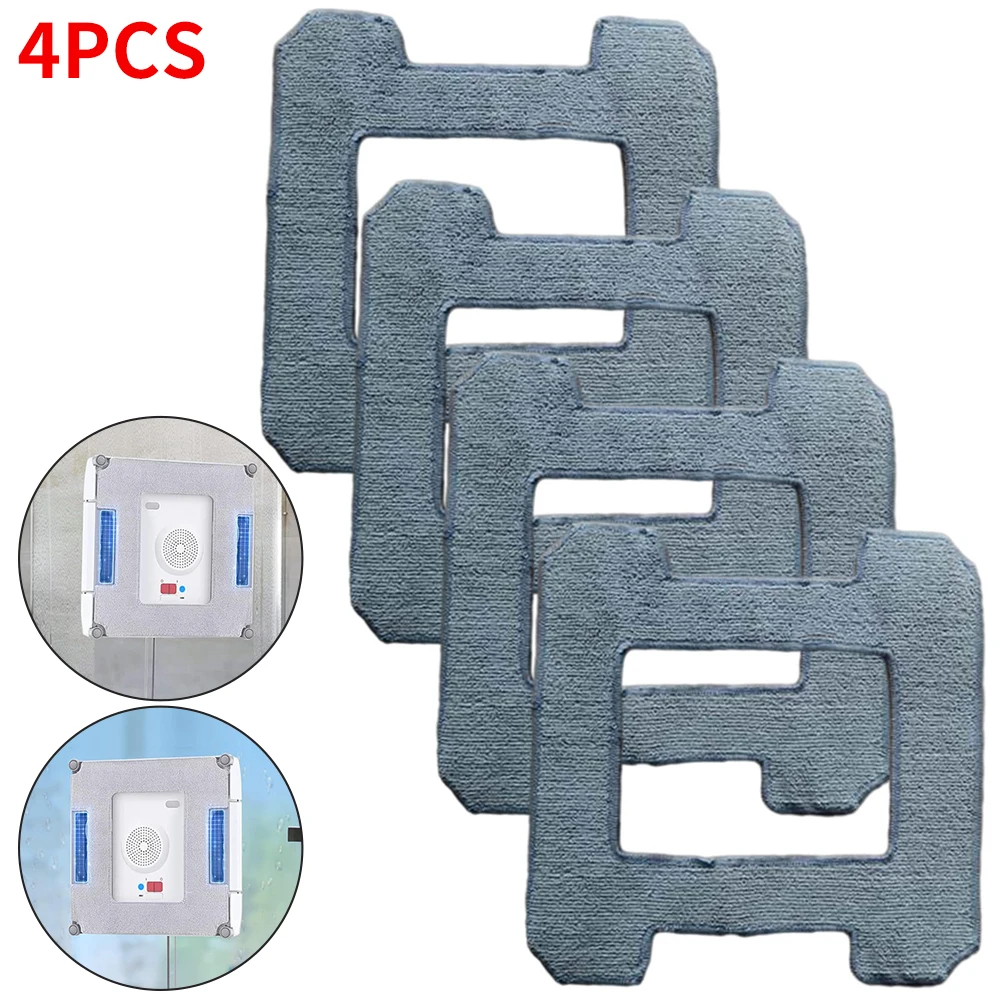 Highly Absorbent 4pcs Spare Mop Cloths For WINBOT W1 W1 PRO W2 PRO W960 Cleaning Robot For Window