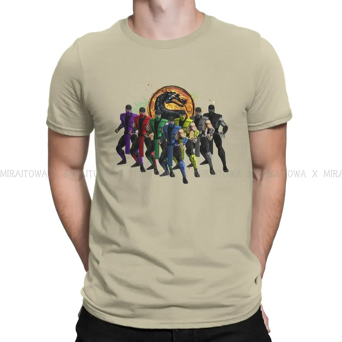 Mortal Kombat Team Sub Zero Vs Scorpion T Shirt Grunge Men's Tees Summer Cotton Tops Harajuku Crewneck TShirt