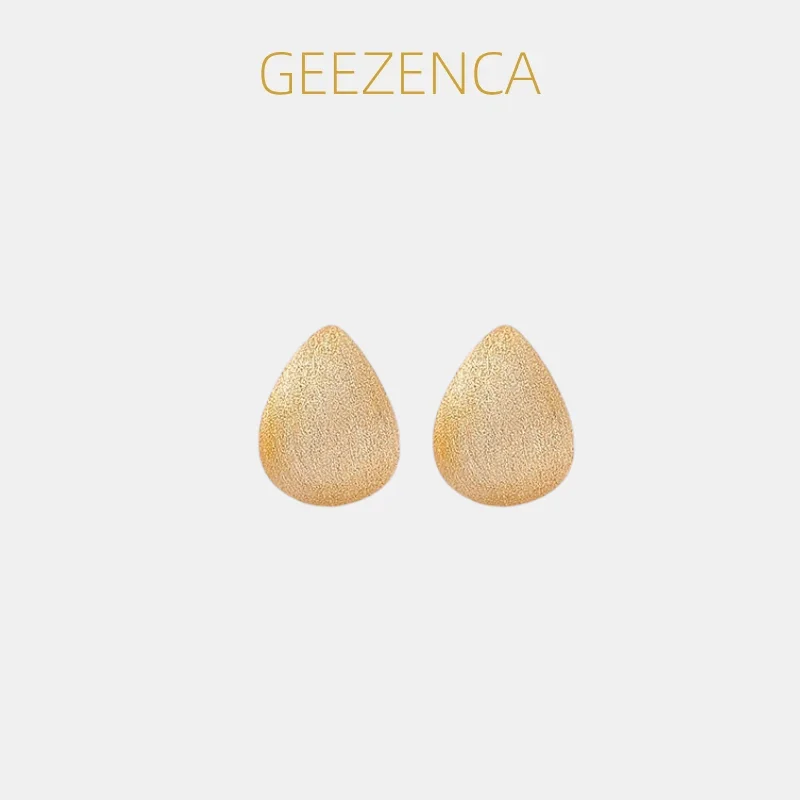 

GEEZENCA 925 Sterling Silver Water-drop Stud Earrings Women Dainty Simple Trendy Teardrop Stack Small Earring Lightweight Gift
