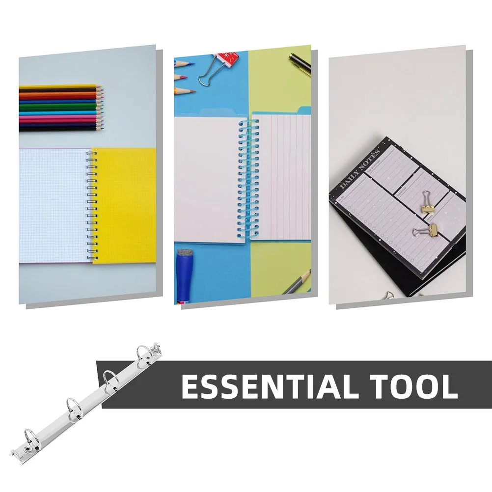 5 قطعة A4 المعادن الموثق 4 حفرة فضفاضة حامل مستندات الثقيلة مدرسة مكتب منظمة أداة المدمجة ملزمة لوازم