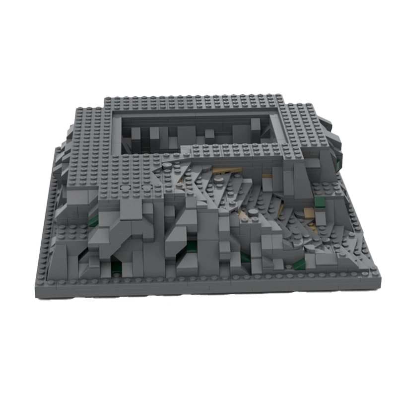 MOC Beroemde 3D Basis Technologie Bakstenen Verhoogde Grondplaat Kasteel Sets Met Rivier Creatieve Display Bouwstenen Model Kid Speelgoed Cadeau