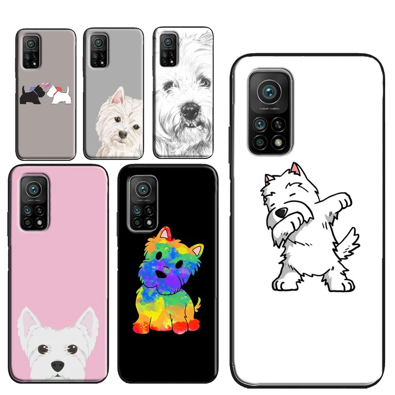 Cartoon Westie Dog Case For Xiaomi 11T Pro 12 12X Mi 11 Lite Cover For POCO X3 Pro X3 GT M3 M4 F1 F3 X4 Pro