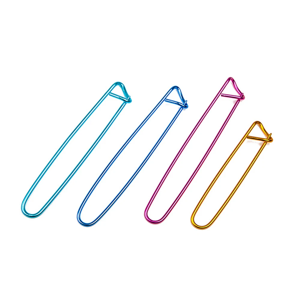 

10 Pcs Aluminum Alloy Buckle Pin Knitting Stitch Holders Crochet Safety Pins Kintting