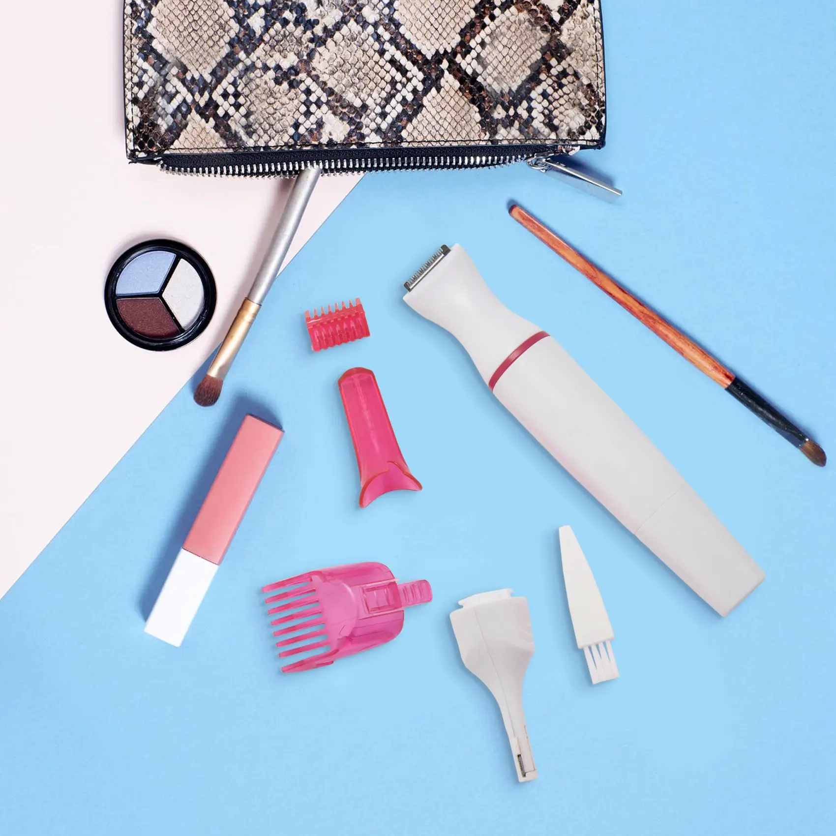 ماكينة حلاقة كهربائية 5 في 1 لإزالة الشعر، ماكينة حلاقة كهربائية للنساء لإزالة شعر الحاجب والوجه تحت الإبط