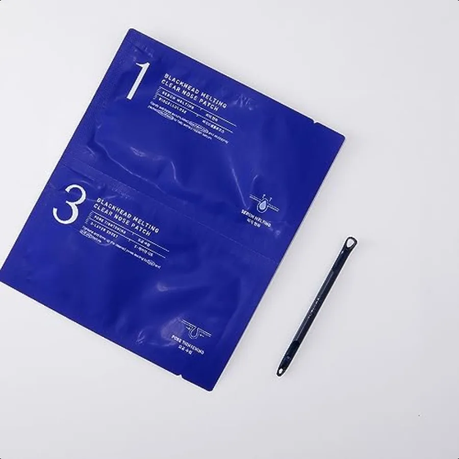 Mediheal Patch pour le nez transparent pour fusion des points noirs, paquet de 4, feuilles de fusion et apaisantes des pores en 3 étapes, outil pour enlever les points noirs inclus