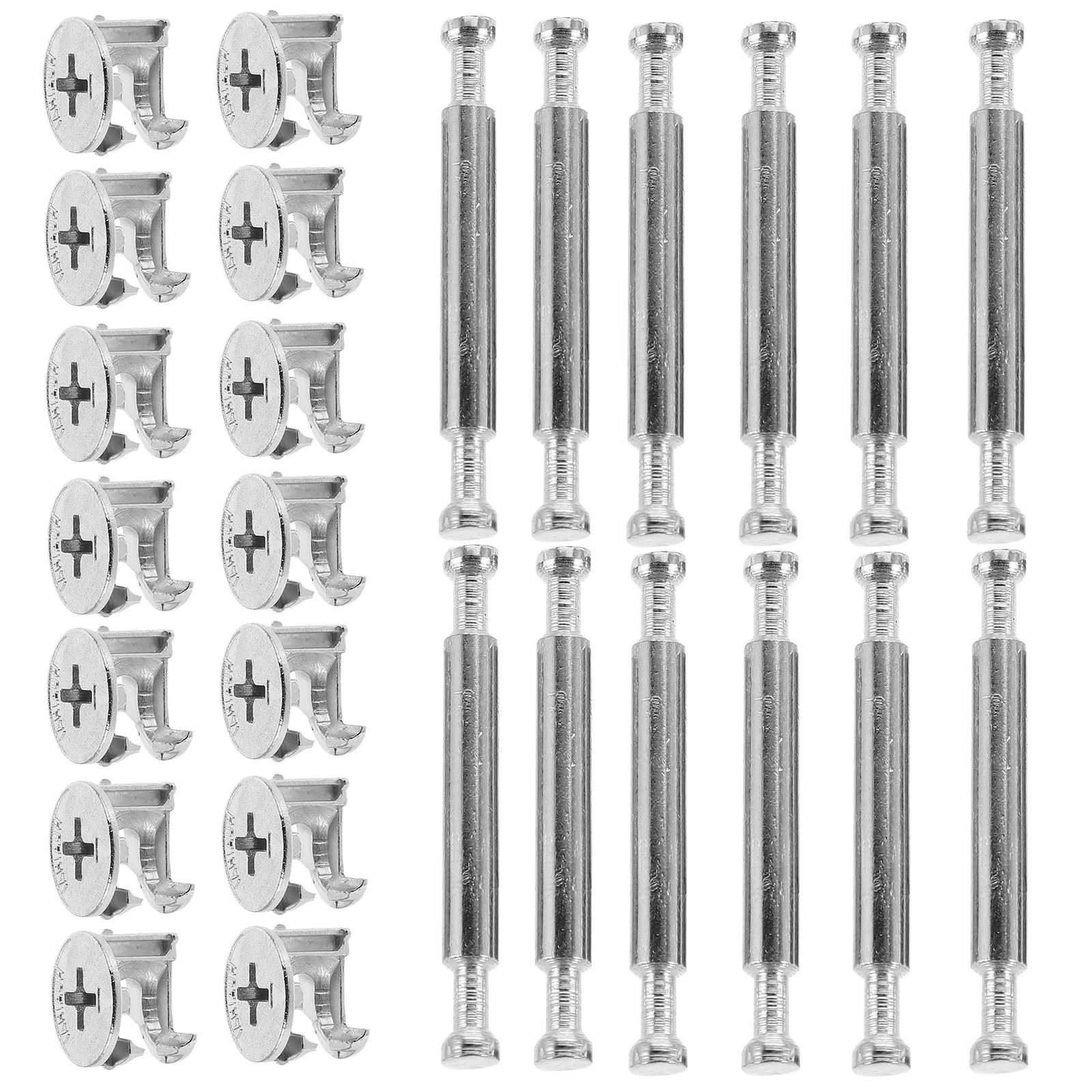 

3-In-1 Dual Head Screws Adjustable Furniture Connector Fittings Cabinet Drawer Fastening Hardware Iron Long Bolts