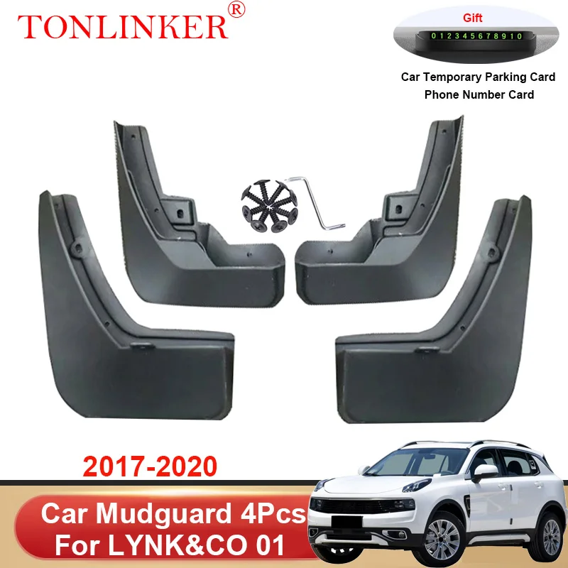 

TONLINKER Car Mudguard For LYNK&CO 01 LYNKCO01 2017 2018 2019 2020 Mudguards Splash Guards Fender Mudflaps 4Pcs Accessories