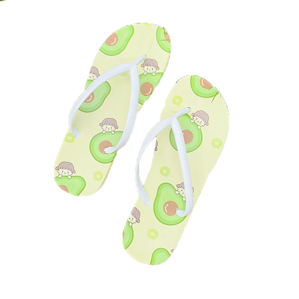 

Cute PVC Fruit Flip Flops Soft Sole Cartoon Beach Slippers for Women Shoes Anti Slip Slides Sandals Beach