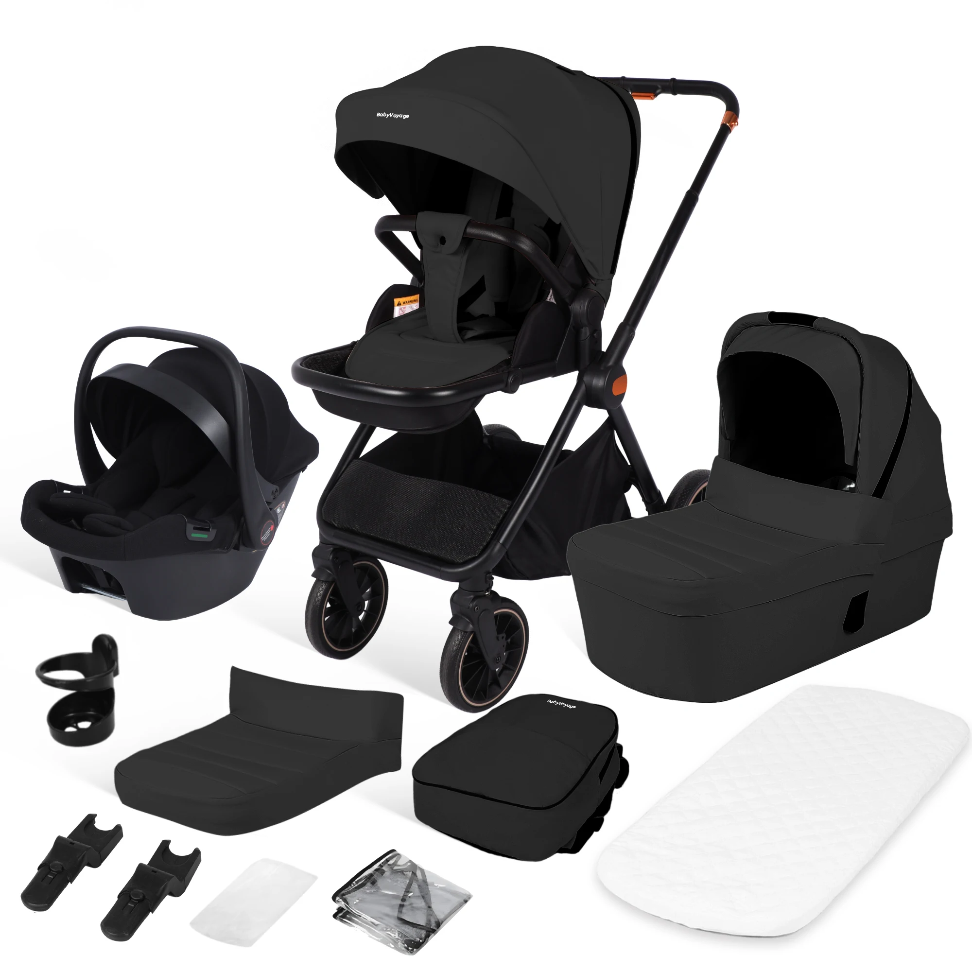 Carrinho de bebê 3 em 1, combinação isofix, sistemas de viagem com assento de bebê, tamanho i, berço, assento de carro dobrável e ajustável