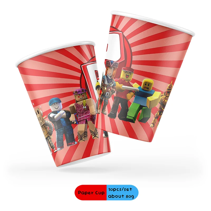 Roblox chlapci bázeň jednorázové nádobí  narozeniny večírek ubrousek voda láhev etiket náhrdelníky dort dekorace děťátko sprcha supplie