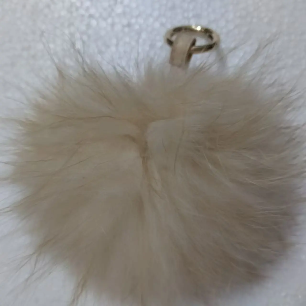 Fluffy Rabbit Fur Pompom 8CM Real Natural Fur Balls Key Chain K005-blue