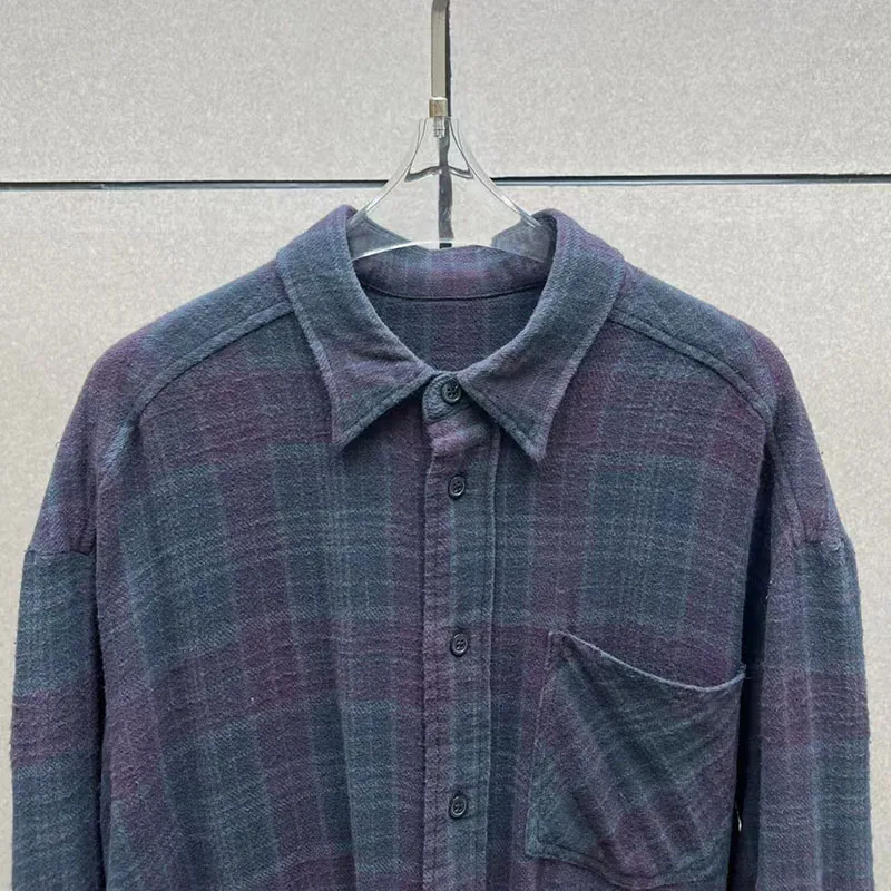 بذلة نسائية منقوشة ذات حافة متوترة وقميص أنيق غير رسمي كبير الحجم عالي الجودة قميص قطن 100% وصل حديثًا 2025، #3