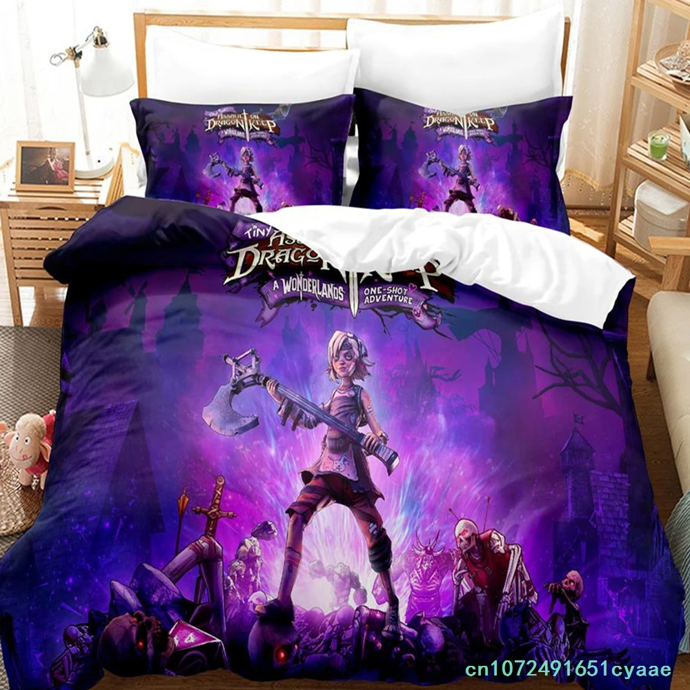 2023 Game Tiny Tina's Wonderlands Bedding Set Single Twin Full Queen King Size Bed Set Adult Kid Bedroom Duvetcover Sets Anime