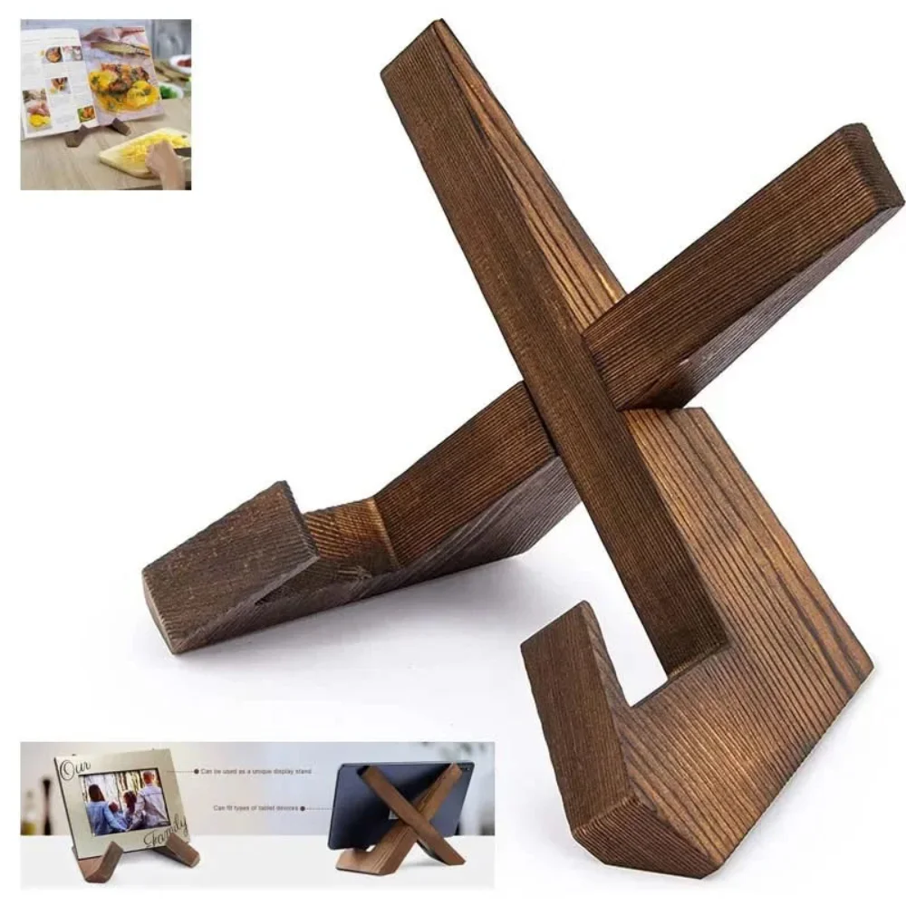 

Wooden Recipe Book Record Photo Display Rack Table Easel Stand Cookbook Holder Decor Kitchen Tool Tablet Stand Plate IPad Holder