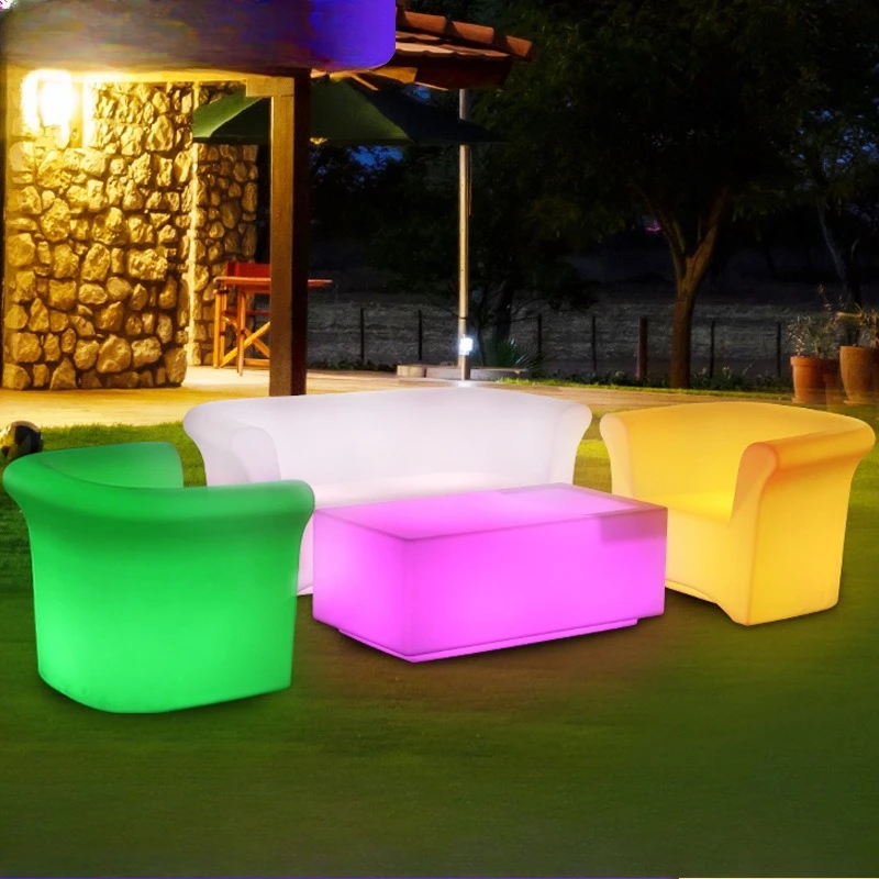 Bar KTV sofa booth nightclub party room theme music clear bar counter box coffee table luminous table and chair group