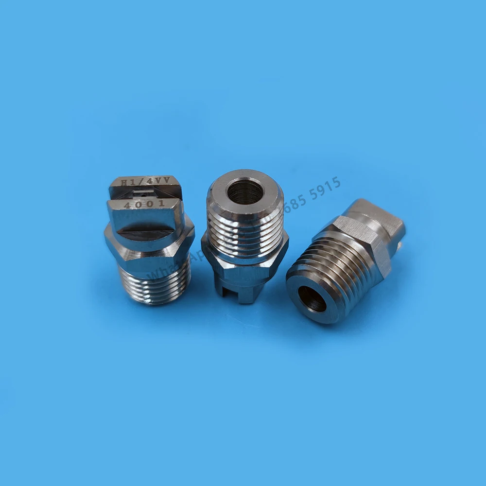 شحن مجاني 1/8 "1/4" 15 ~ 110 درجة SS304 مروحة مسطحة HVV HU فوهة الرش ، تنظيف المصنع الصناعي ، غسل إزالة الغبار