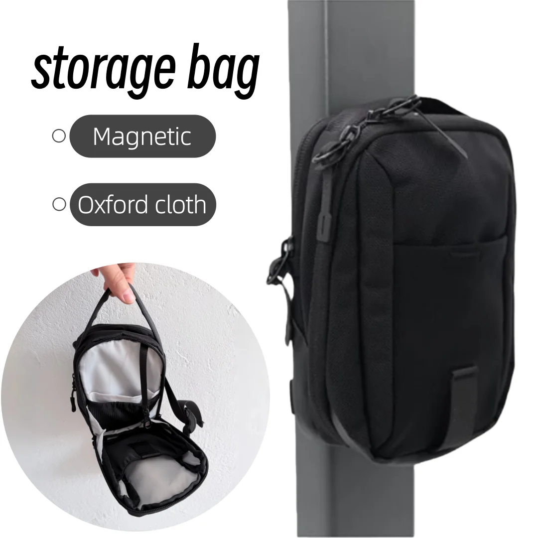 Unisex Portable Magnetic Fitness Crossbody Bag Simple Travel Hanging Mesh Backpack for Outdoor Sports
