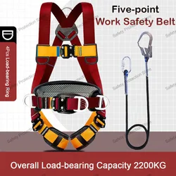 High Altitude Work Safety Harness, Corpo Inteiro, Corda Cinto de Segurança de Cinco Pontos, Treinamento De Escalada Ao Ar Livre, Construção Proteger O Equipamento