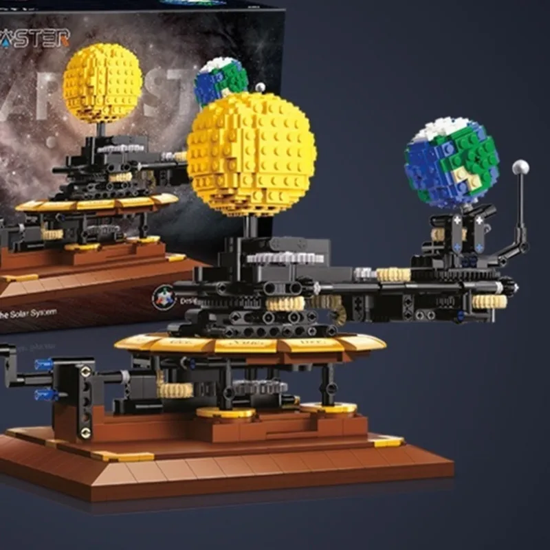 Solar System Building Block Model Planetary Toy DIY Assembly Space Decor For Kids Teens Home Table Centerpiece Christmas Gift