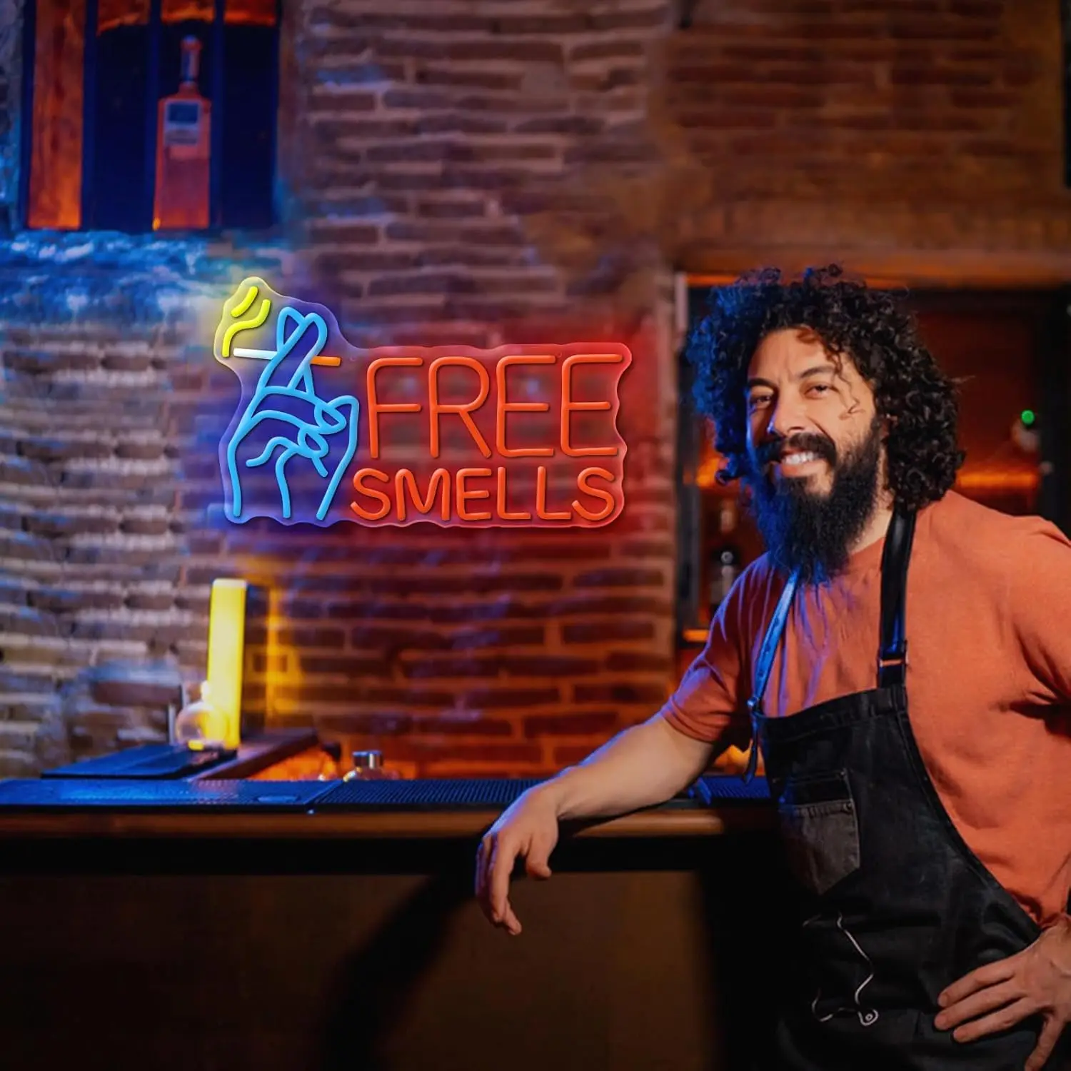 Free Smells LED Neon Sign USB Dimmable Neon Light Sign for Gameroom Bedroom Bar Livingroom Birthday Party Gift Wall Decor