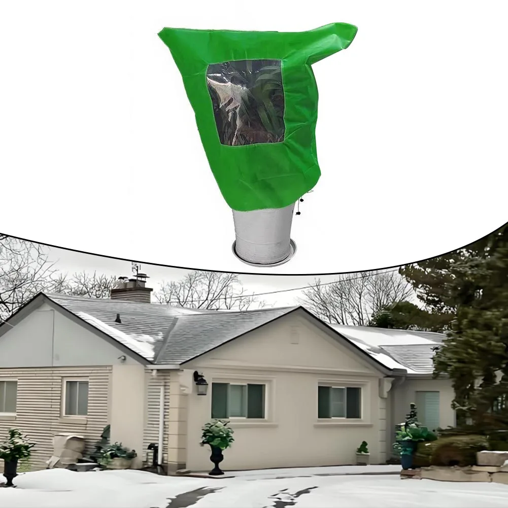 Plant Cold Cover Visual Window Plant Antifreeze Cover Zipper Drawstring Multiple Size Winter Outdoor Plant Protection Supplies