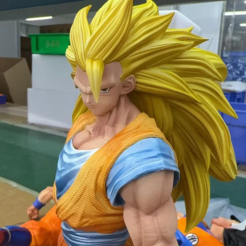 Em estoque son goku sj3 figura dragon ball z ssj2 goku super saiyan pvc figuras de ação 33cm/12.99 polegada coleção modo brinquedos presentes