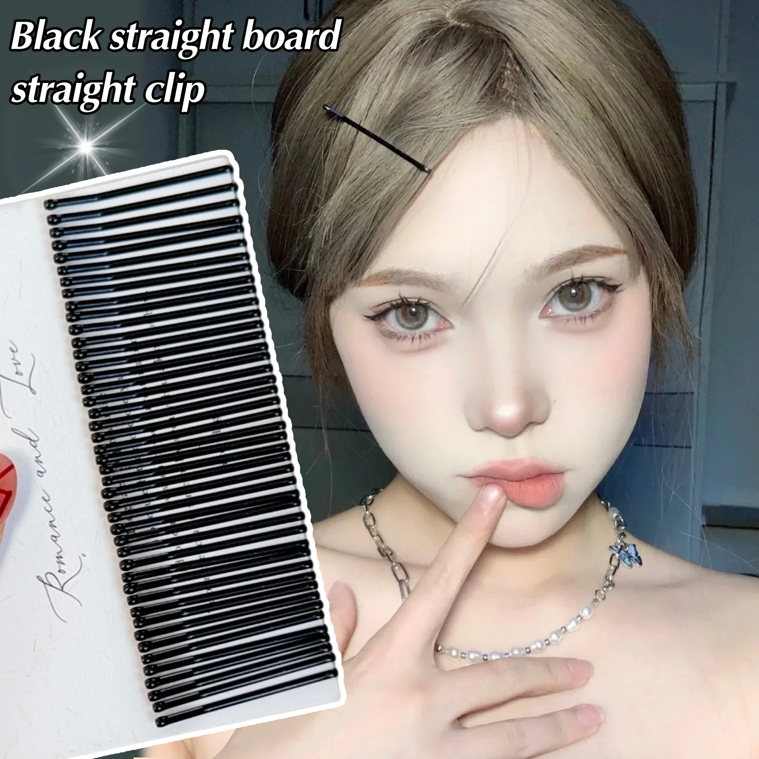 3.5 CM Ultra-Onzichtbare Zwarte Rechte Lijn Haar Clip Langdurige U-vormige Naald Dame Haarspelden Krullend golvend Grips Vrouwen Bobby Pins