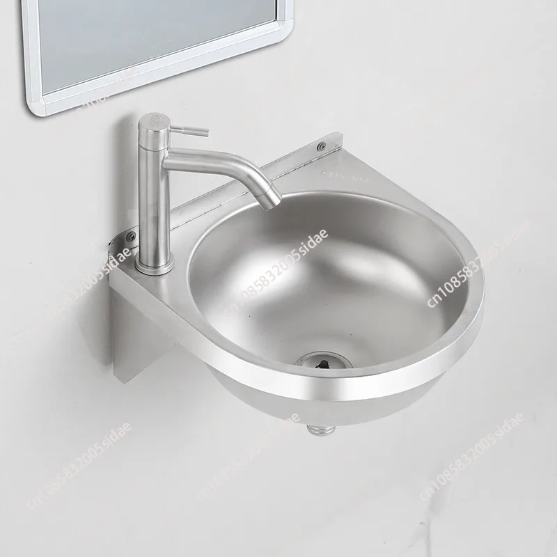 Picture 4: 304 stainless steel household small unit wall mounted small washbasin balcony bathroom washbasin simple basin