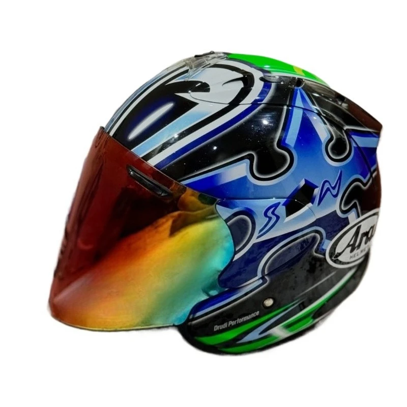 

VZ-RAM Nakano Shuriken Green Half Face Helmet SZ-R EVO Motorcycle Helmet Motocross Racing Motobike Open Face 3/4 Jet Helmet