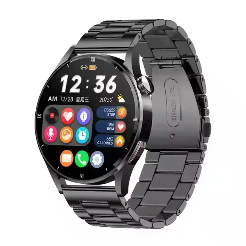 Smart Watches 4G Full Touch Sport Fitness Watches Smart watch 2024 Waterproof Heart Rate Steel Band Smartwatch Android IOS