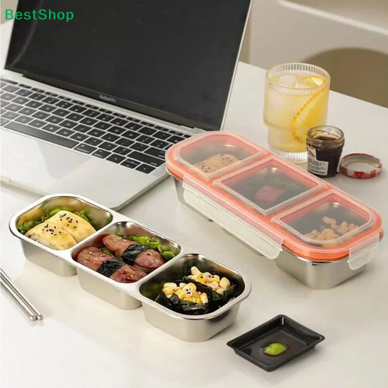 〔Y〕304 Stainless Steel Mini Compartment Lunch Box For Light Meals, Specifically For Portion Control, Microwaveable