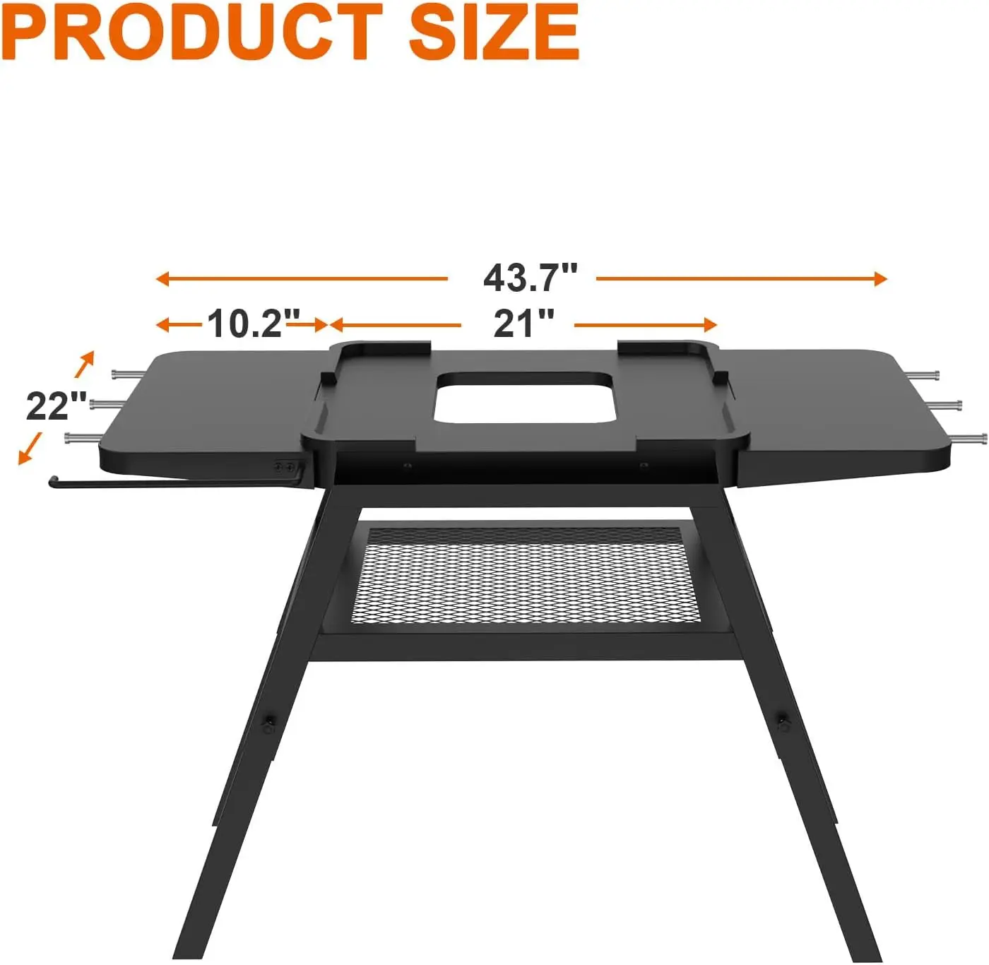 Adjustable Grill Stand for Ninja Outdoor Woodfire Series OG700 OG800 OG900 Series OO101 Woodfire Pizza Oven, Grill Cart